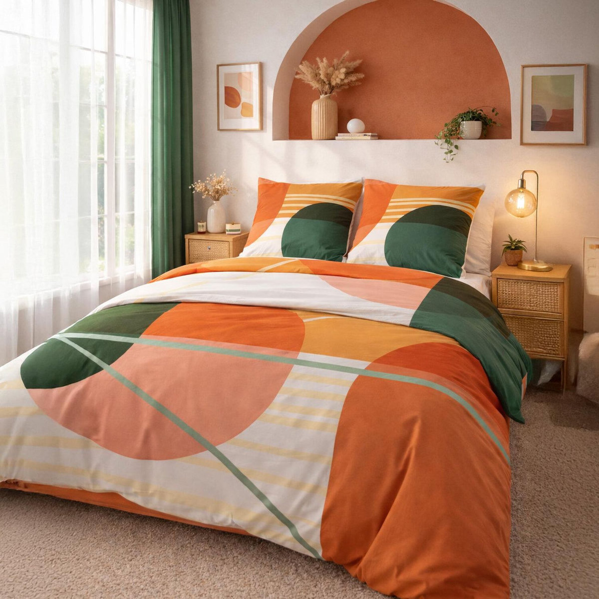 Les Ateliers du Linge Parure de housse de couette 100% coton 57fils zoom