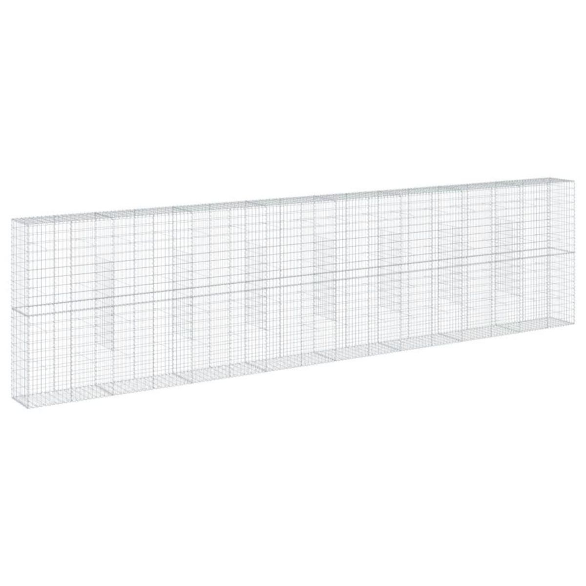 VIDAXL Panier gabion avec couvercle 800x50x200 cm fer galvanise