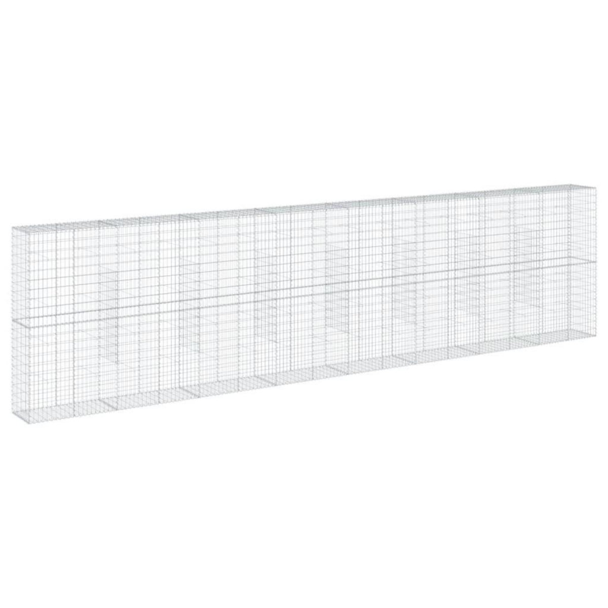 VIDAXL Panier gabion avec couvercle 800x50x200 cm fer galvanise