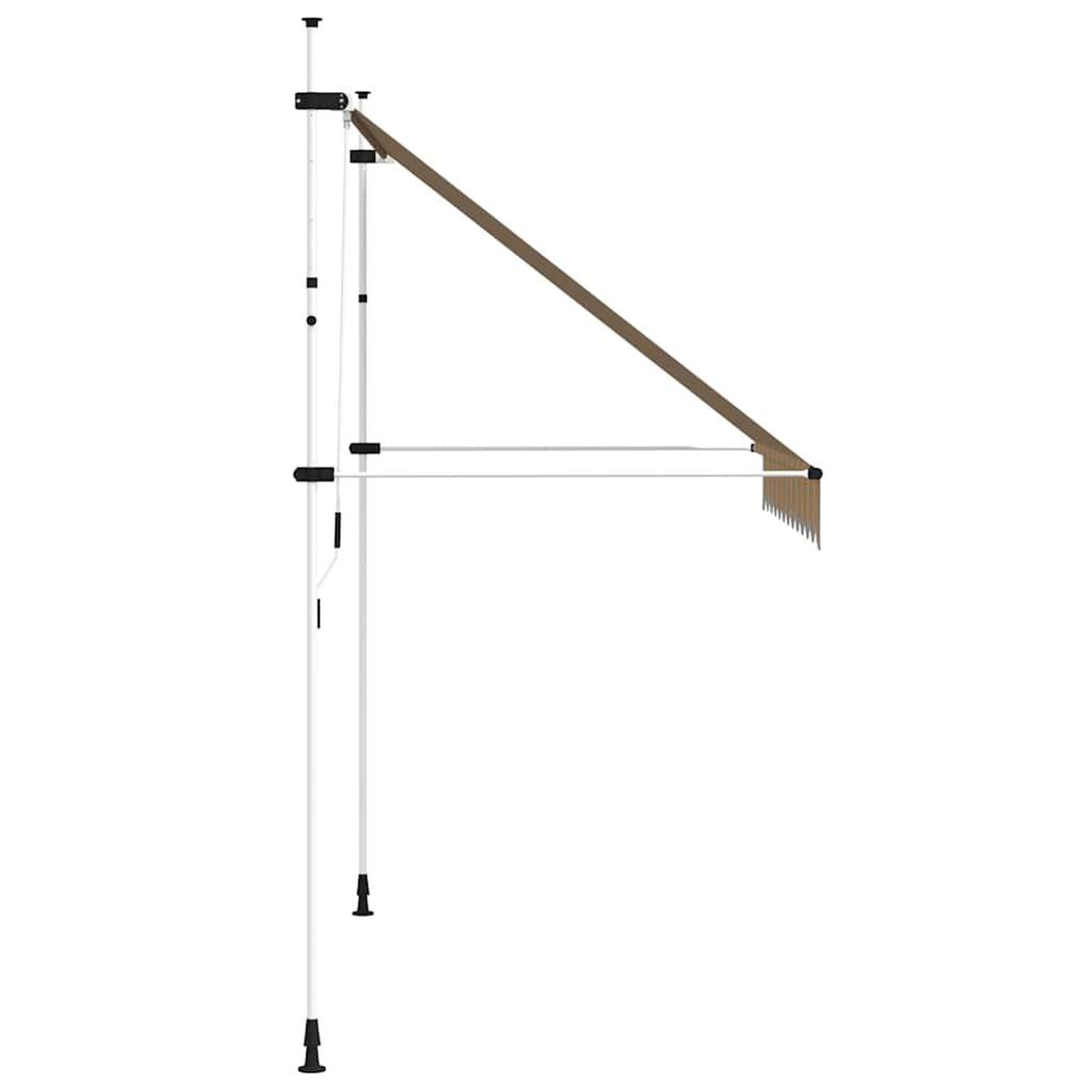 Voir la diapositive 5 : VIDAXL Auvent retractable manuel 250 cm rayures jaunes et bleues