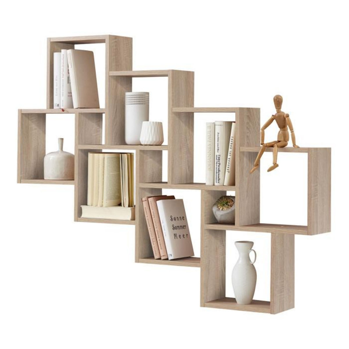 Paris Prix Étagère Murale Design  Riolo  120cm Naturel