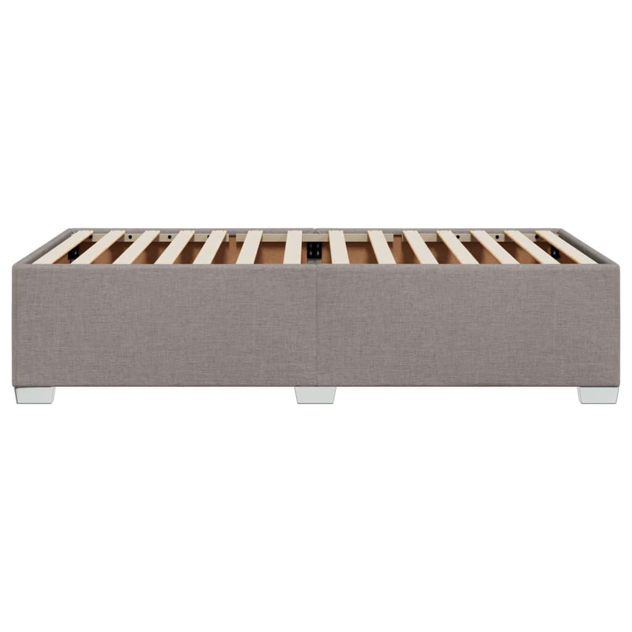 Voir la diapositive 5 : VIDAXL Cadre de lit sans matelas taupe 100x200 cm tissu