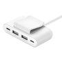Voir la diapositive 1 : Belkin Hub USB Belkin BoostCharge 30W avec 2 ports USB-C et 2 ports USB-A