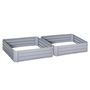 Voir la diapositive 1 : OUTSUNNY Lot de 2 carrés potager de jardin dim. 100L x 100l x 30H cm tôle d'acier ondulée gris