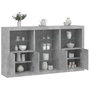 Voir la diapositive 1 : VIDAXL Buffet avec lumieres LED gris beton 181,5x37x100 cm