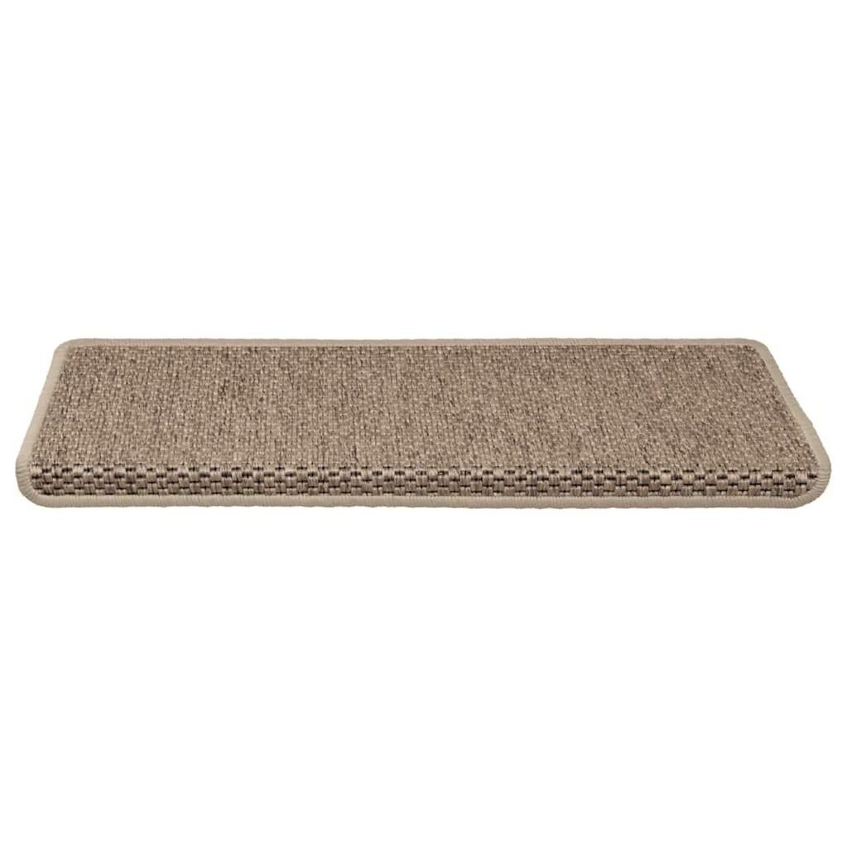 VIDAXL Tapis d'escalier autocollants 30 pcs 65x21x4 cm sable