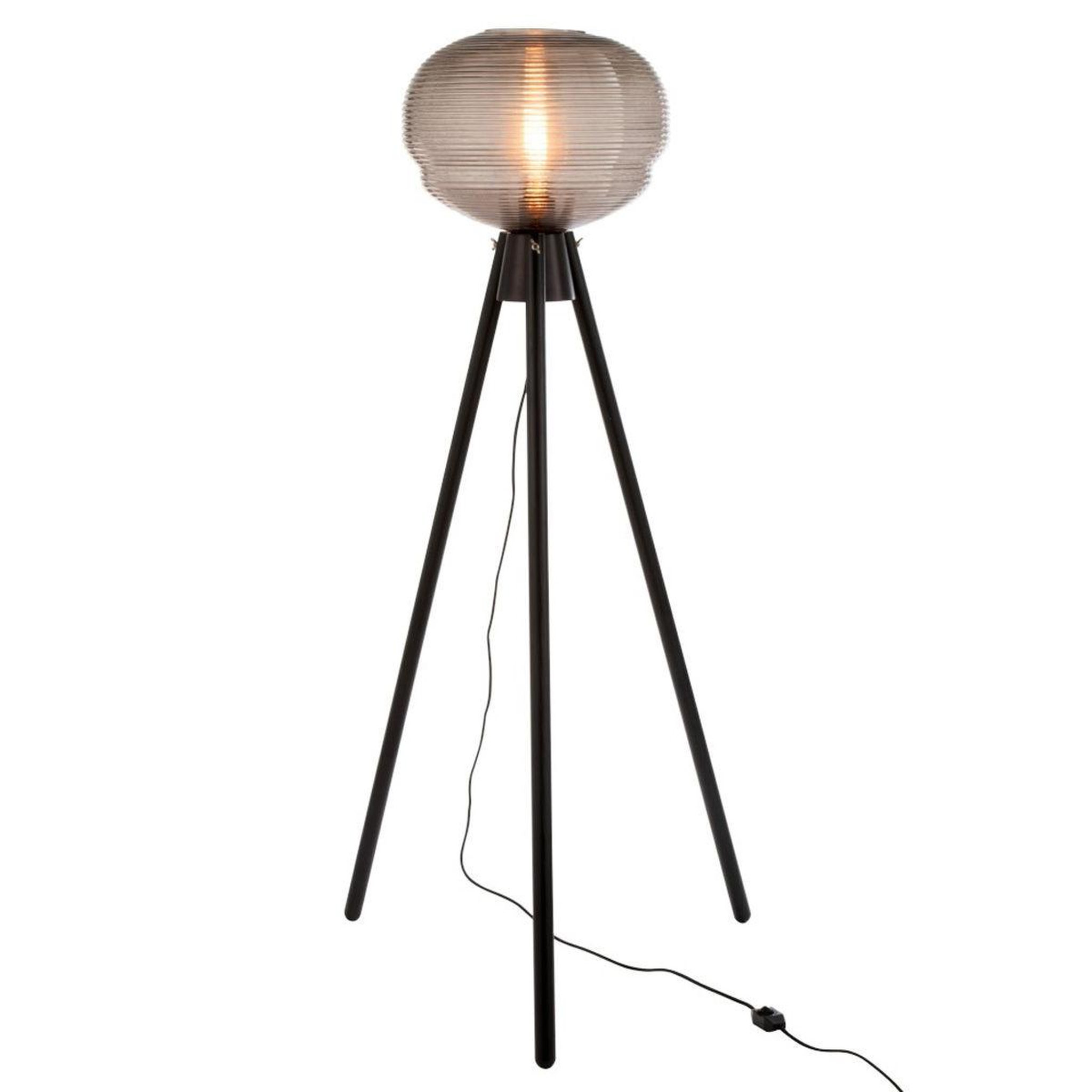 Voir la diapositive 2 : J-LINE Lampadaire design  trépied  148cm gris