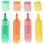 Voir la diapositive 2 : AUCHAN Lot de 4 surligneurs pastels coloris assortis pointe biseautée