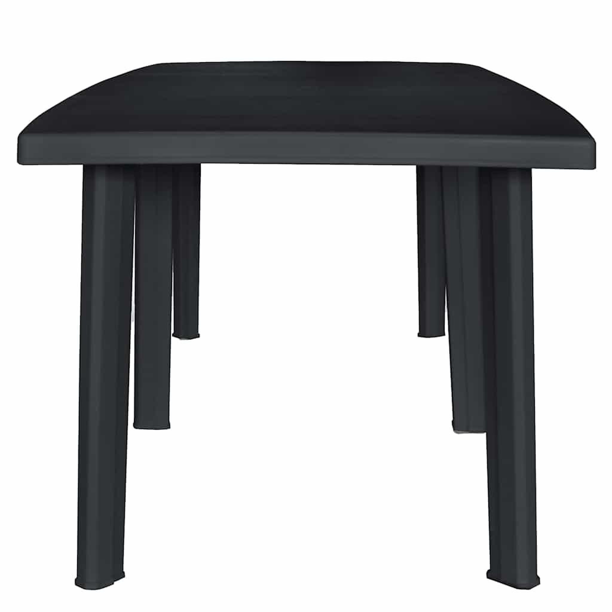Voir la diapositive 4 : VIDAXL Table de jardin Anthracite 216x90x72 cm Plastique