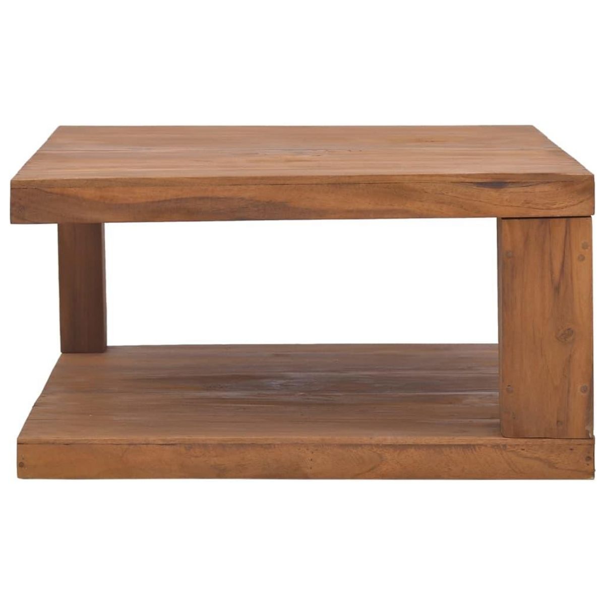 VIDAXL Table basse 65x65x33 cm Bois de teck solide