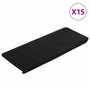 Voir la diapositive 2 : VIDAXL Tapis d'escalier auto-adhesifs 15 pcs 65x24,5x3,5 cm Noir