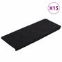 Voir la diapositive 2 : VIDAXL Tapis d'escalier auto-adhesifs 15 pcs 65x24,5x3,5 cm Noir