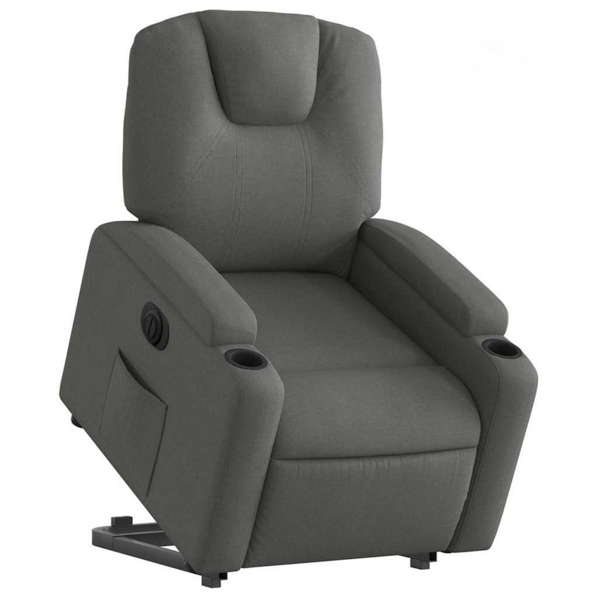 VIDAXL Fauteuil inclinable electrique gris fonce tissu
