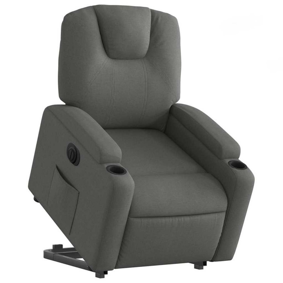 VIDAXL Fauteuil inclinable electrique gris fonce tissu