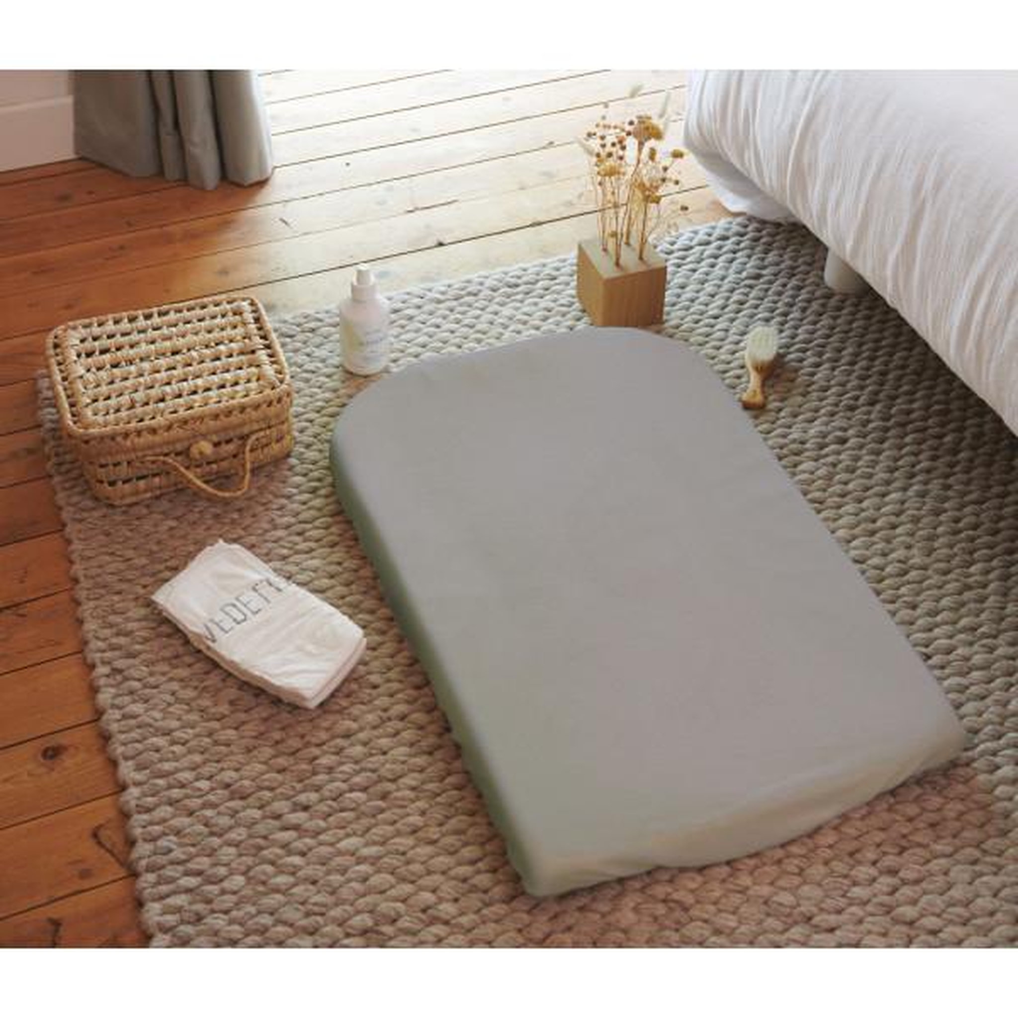 Voir la diapositive 2 : CANDIDE Housse de matelas a langer - CANDIDE - Eponge - 50 x 75 cm - Gris