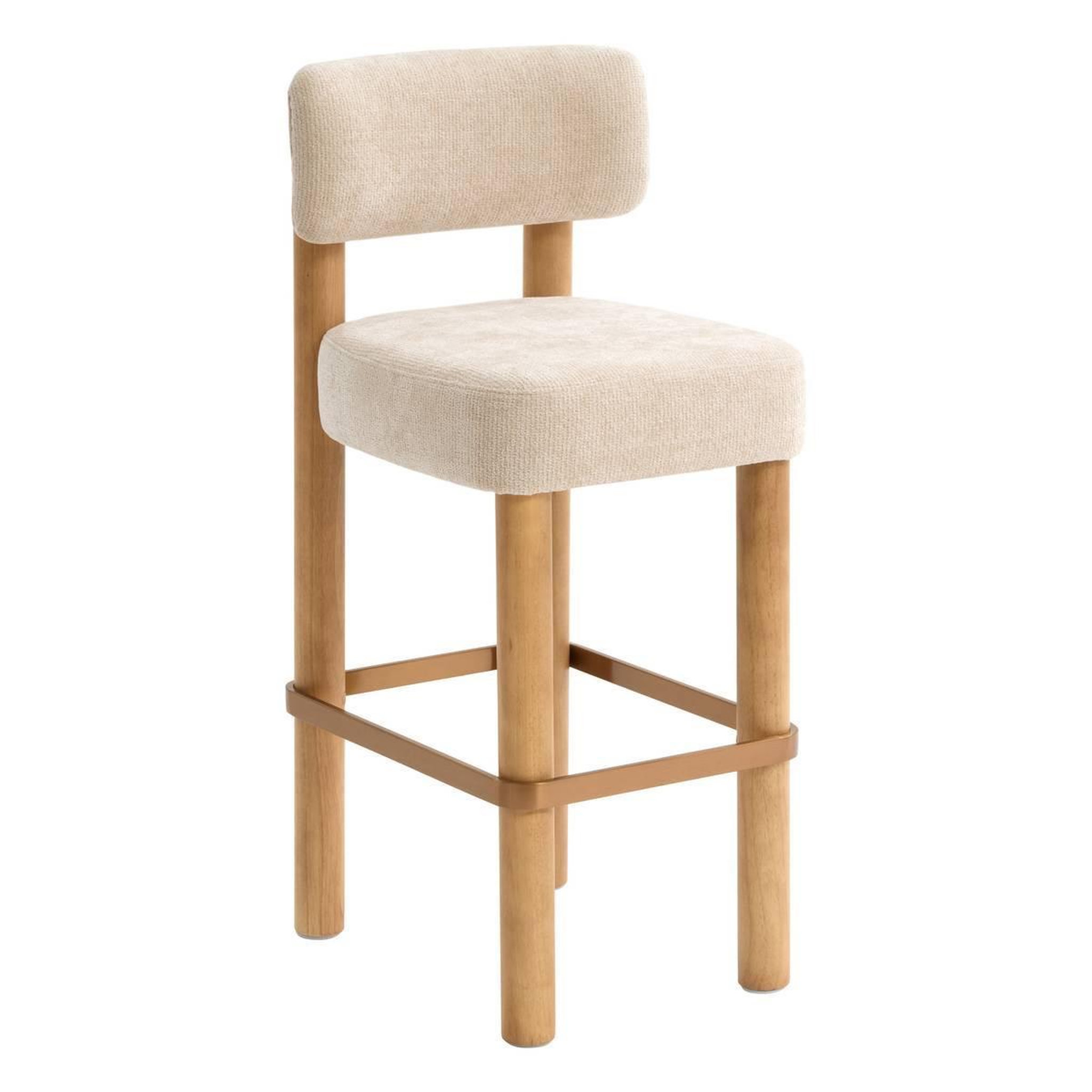 ATMOSPHERA Tabouret de bar design  noali  104cm ivoire & naturel