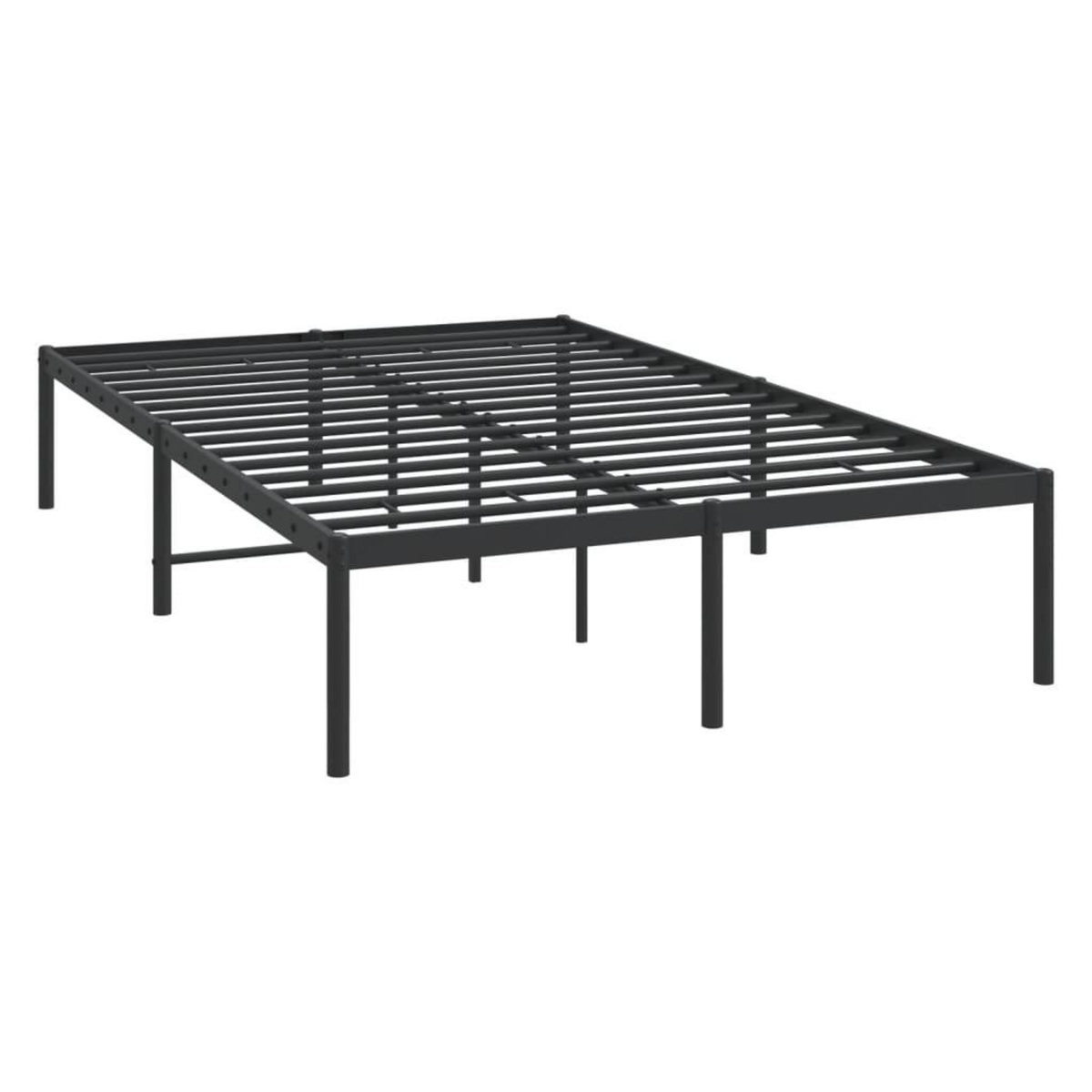 VIDAXL Cadre de lit metal sans matelas noir 120x200 cm