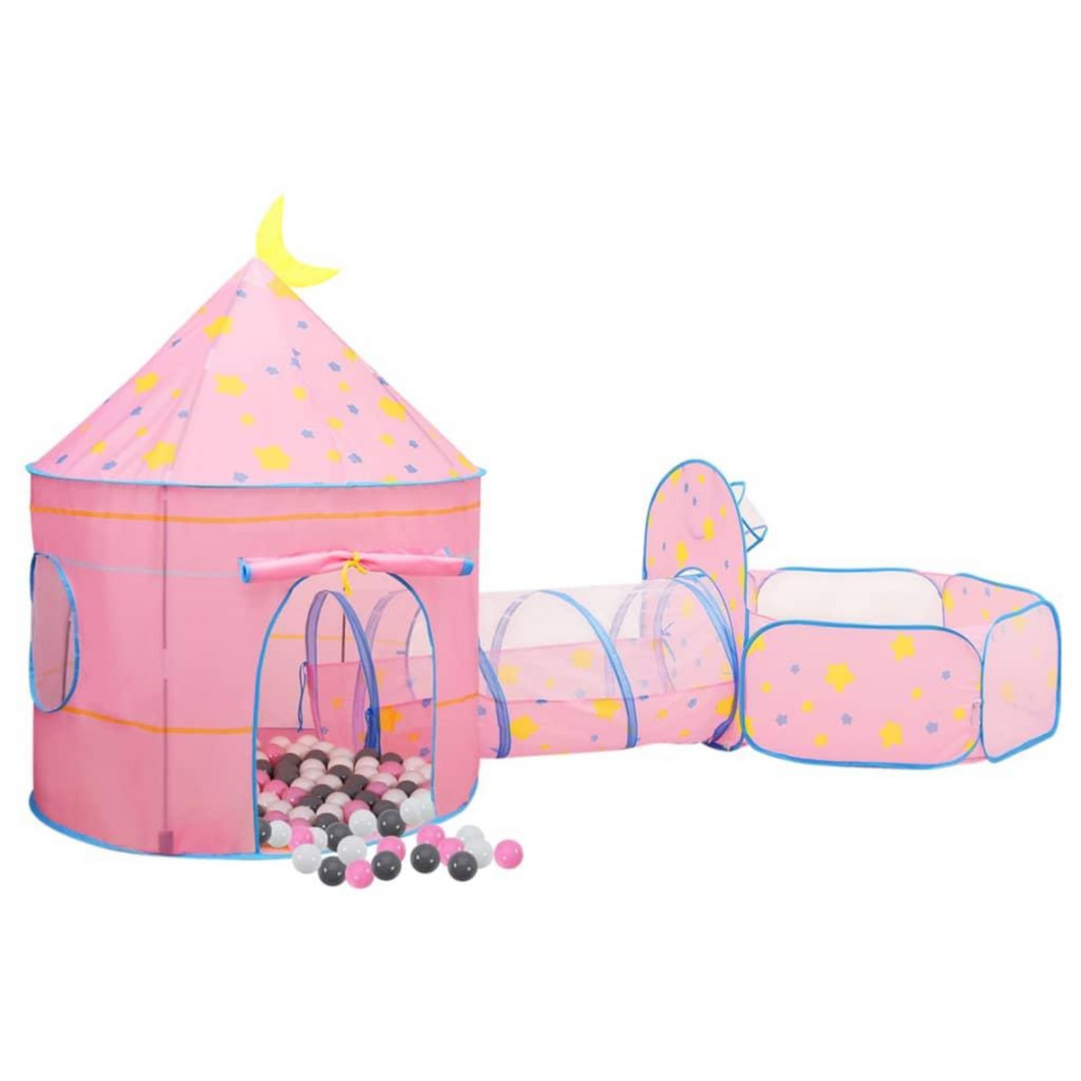 VIDAXL Tente de jeu pour enfants avec 250 balles Rose 301x120x128 cm