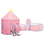 Voir la diapositive 2 : VIDAXL Tente de jeu pour enfants avec 250 balles Rose 301x120x128 cm