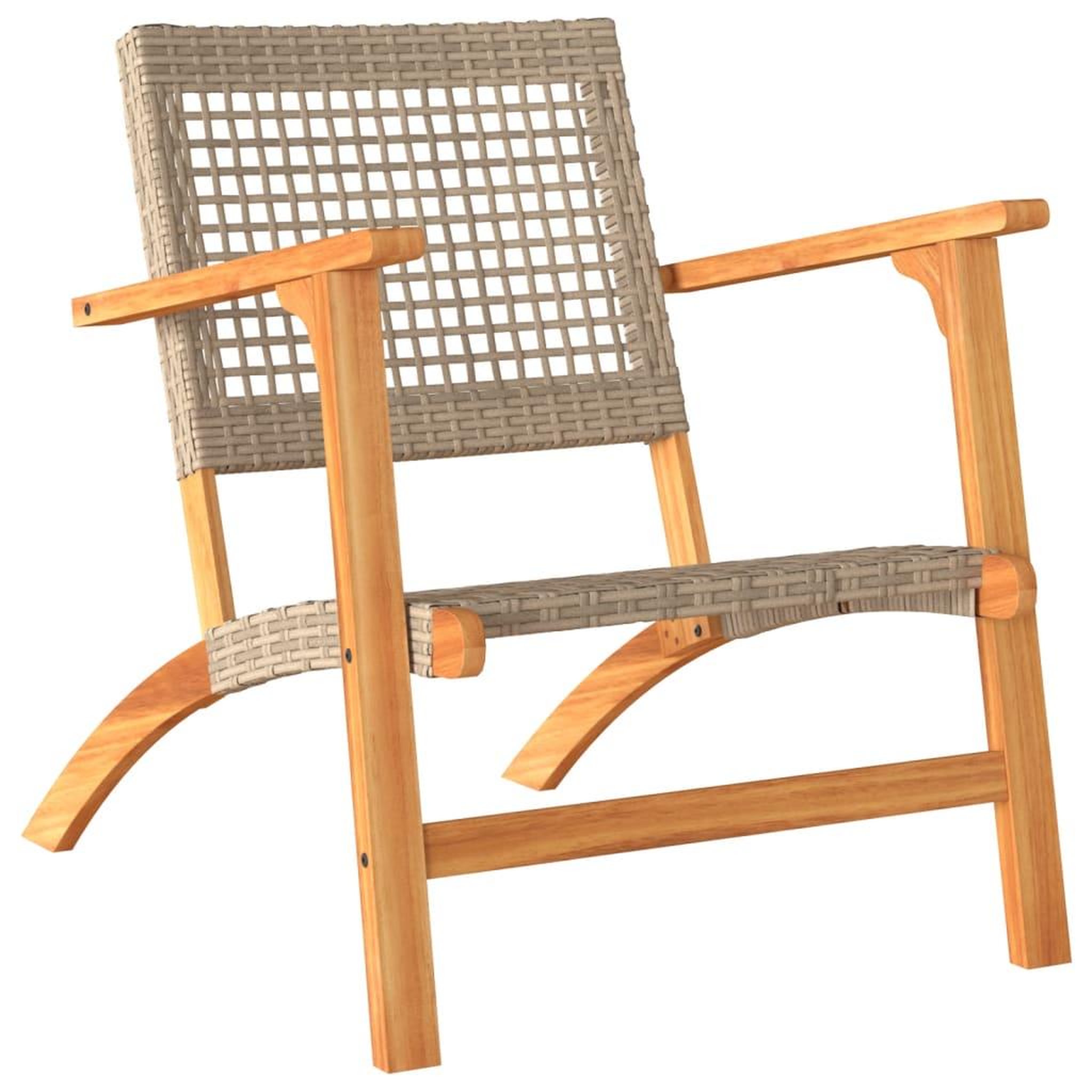 Voir la diapositive 4 : VIDAXL Ensemble de bistro 3 pcs beige resine tressee et bois d'acacia