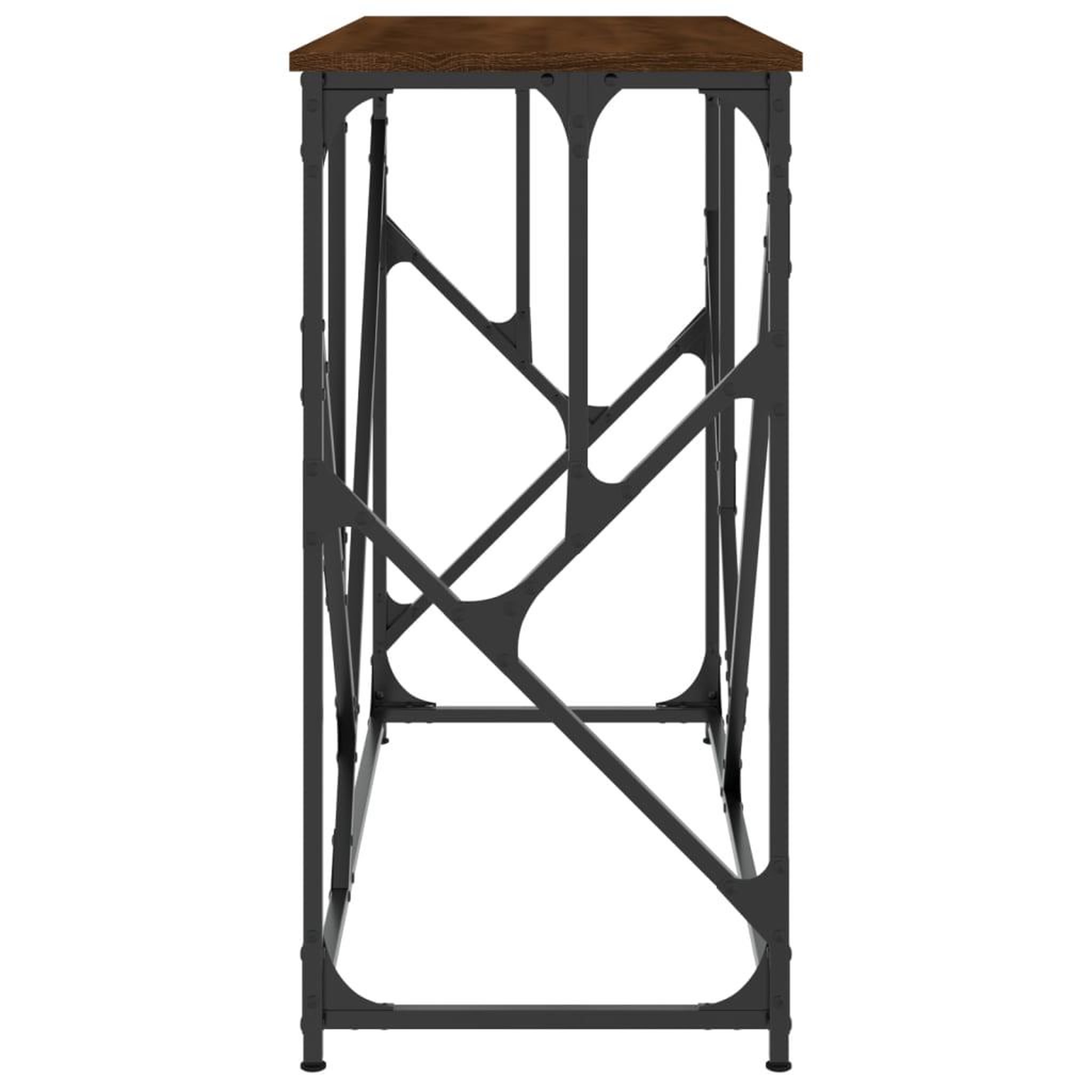 Voir la diapositive 5 : VIDAXL Table console chene marron 100x40x80 cm bois d'ingenierie