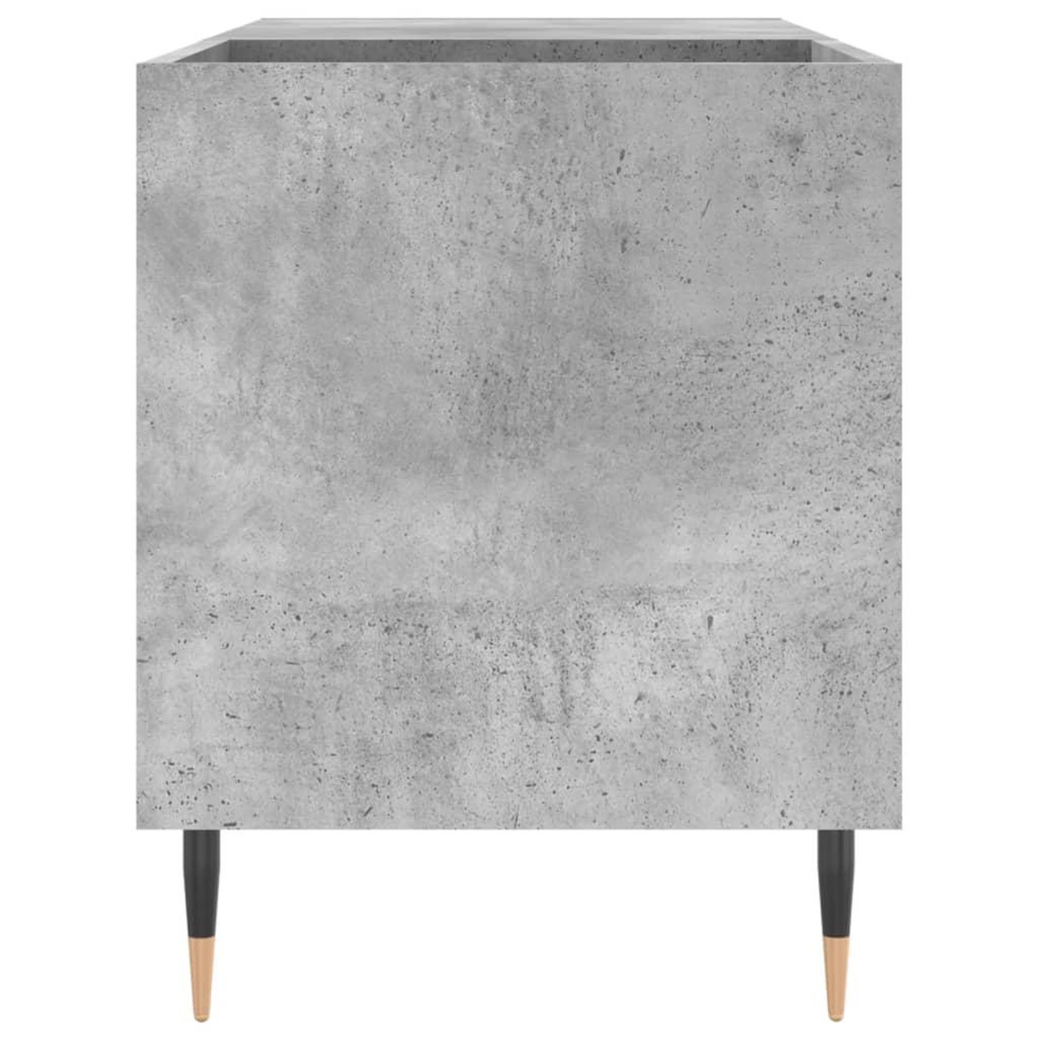 Voir la diapositive 5 : VIDAXL Armoire a disques gris beton 85x38x48 cm bois d'ingenierie