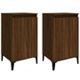 Voir la diapositive 2 : VIDAXL Tables de chevet 2pcs chene marron 40x35x70cm bois d'ingenierie