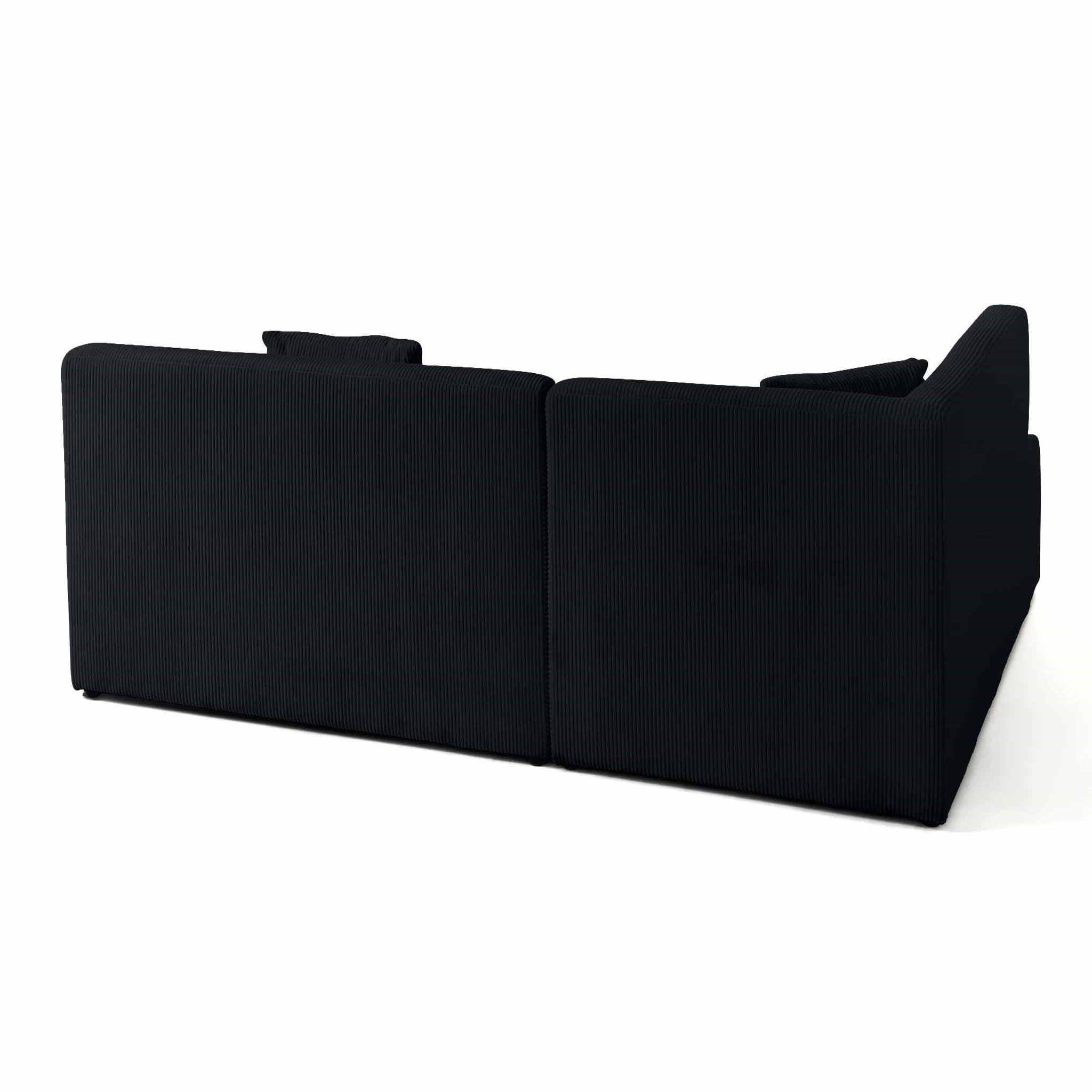 Voir la diapositive 4 : LISA DESIGN Onyx - canapé modulable d'angle gauche - 5 places - en velours côtelé