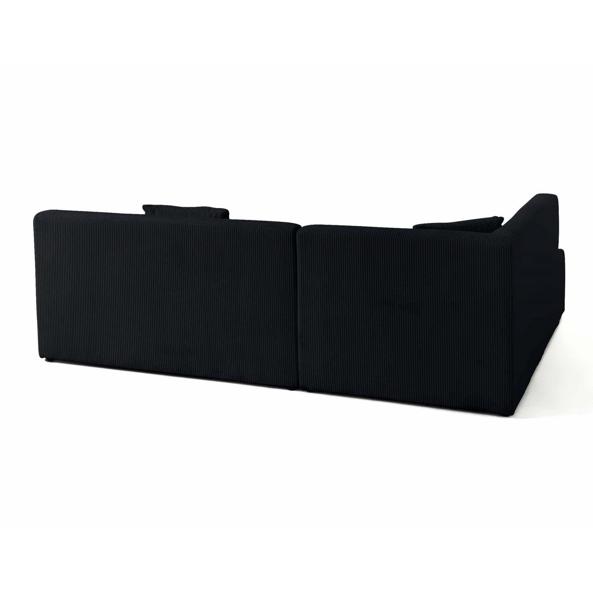 LISA DESIGN Onyx - canapé modulable d'angle gauche - 5 places - en velours côtelé