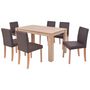 Voir la diapositive 2 : VIDAXL Table et chaises 7 pcs Cuir synthetique Chene Marron