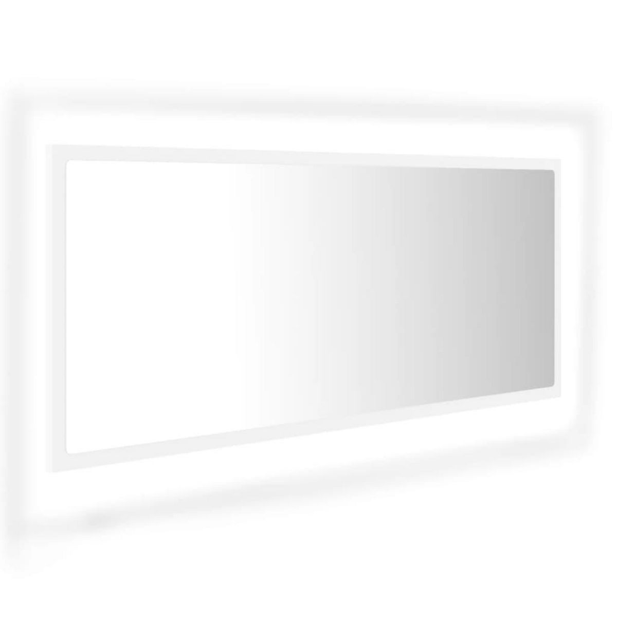 VIDAXL Miroir a LED de salle de bain Blanc 100x8,5x37 cm Acrylique