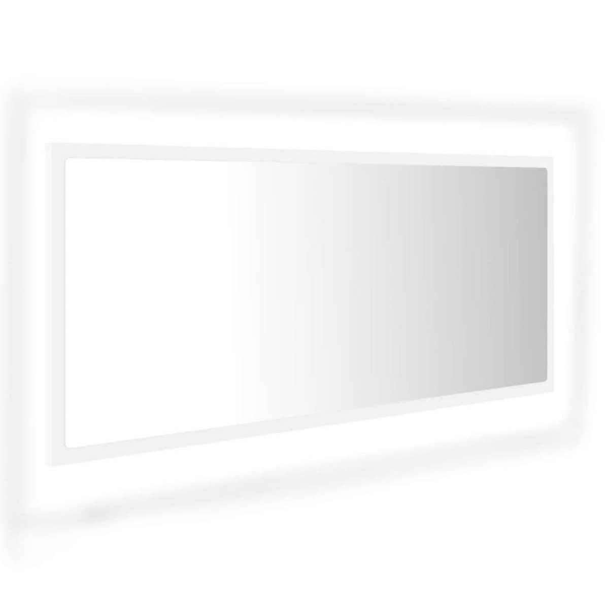 VIDAXL Miroir a LED de salle de bain Blanc 100x8,5x37 cm Acrylique
