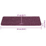 Voir la diapositive 6 : VIDAXL Tapis d'escalier 30 pcs 65x21x4 cm violet fonce