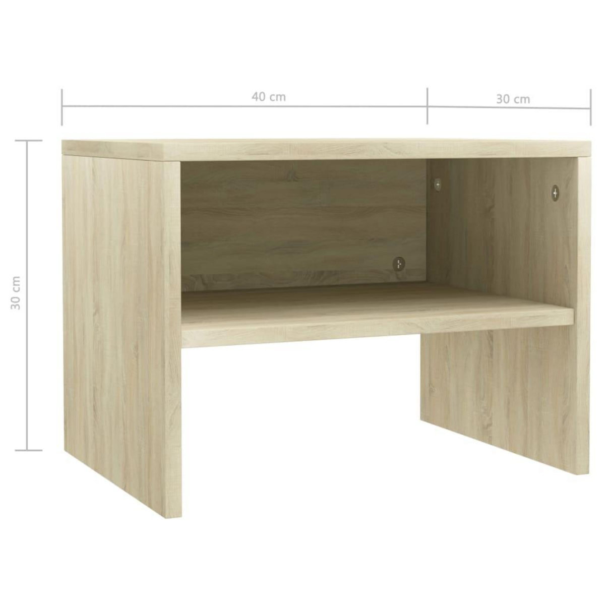 VIDAXL Tables de chevet 2 pcs Chene sonoma 40x30x30 cm Bois ingenierie