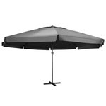 VIDAXL Parasol de jardin avec mat en aluminium 600 cm anthracite