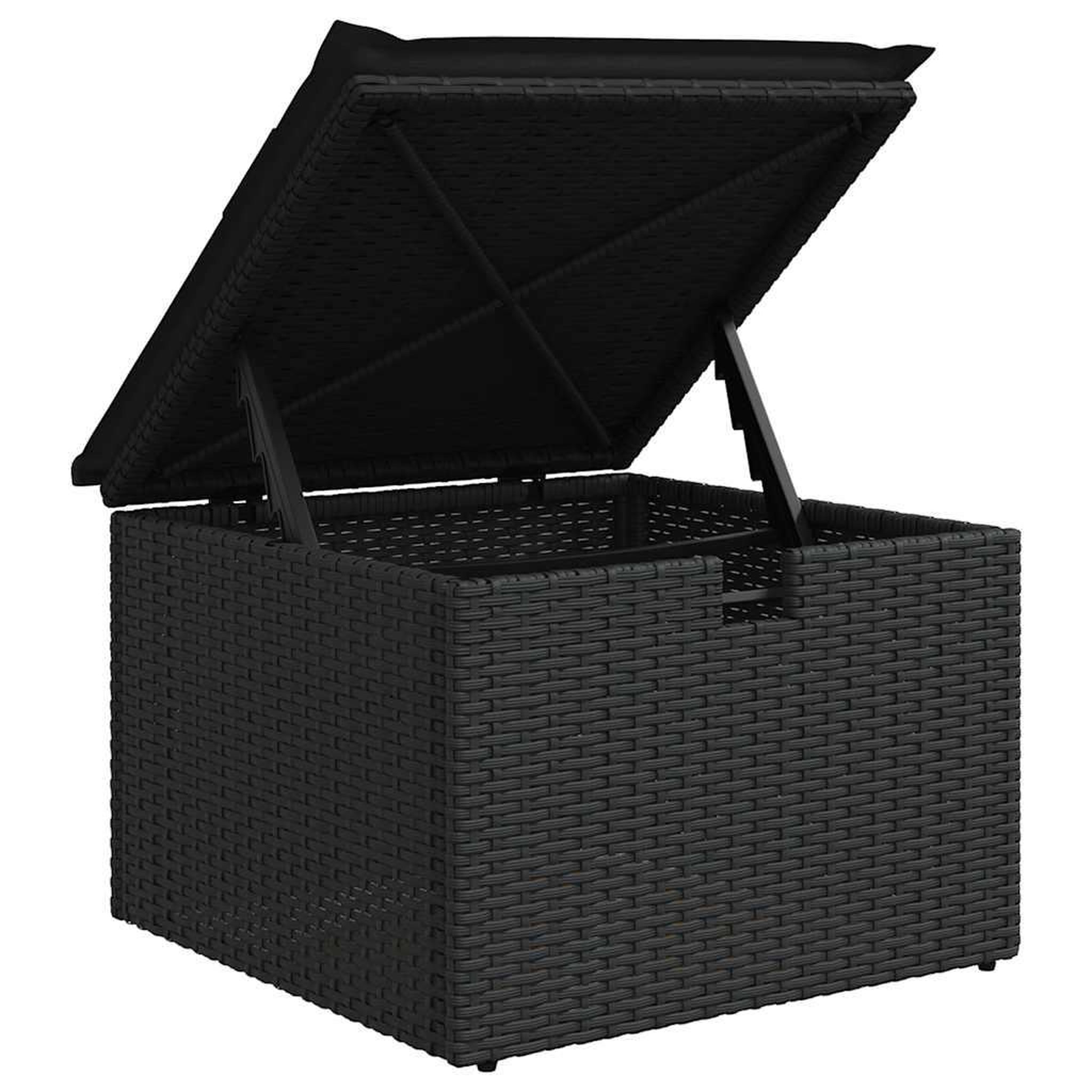 Voir la diapositive 5 : VIDAXL Salon de jardin avec coussins 2 pcs noir resine tressee acacia