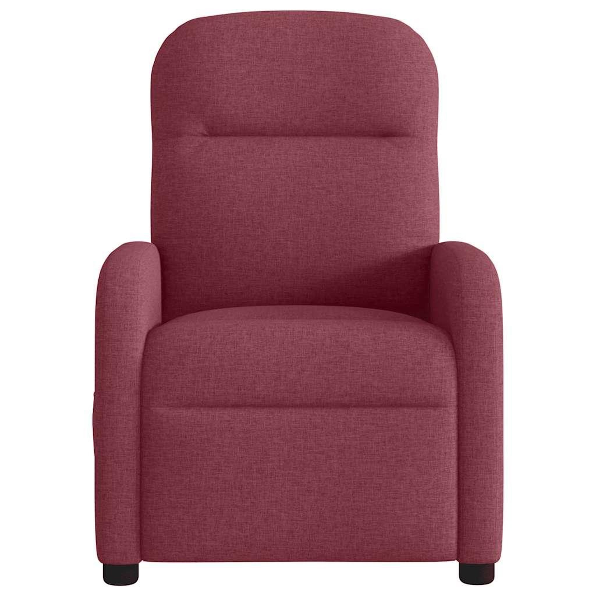Voir la diapositive 3 : VIDAXL Fauteuil inclinable Rouge bordeaux Tissu
