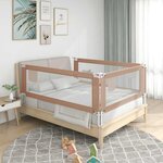 VIDAXL Barriere de securite de lit d'enfant Taupe 140x25 cm Tissu