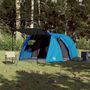 Voir la diapositive 3 : VIDAXL Tente de camping tunnel 4 personnes bleu impermeable