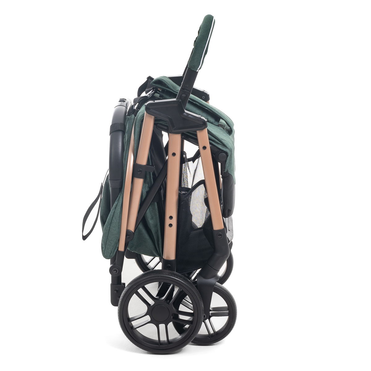 BEBELISSIMO Poussette Bébé Canne Ultra Compacte – Légère – Pliage à Une Main – Noix - vert