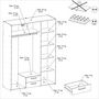 Voir la diapositive 6 : Armoire 3 portes 1 miroir 2 tiroirs SANDRINE