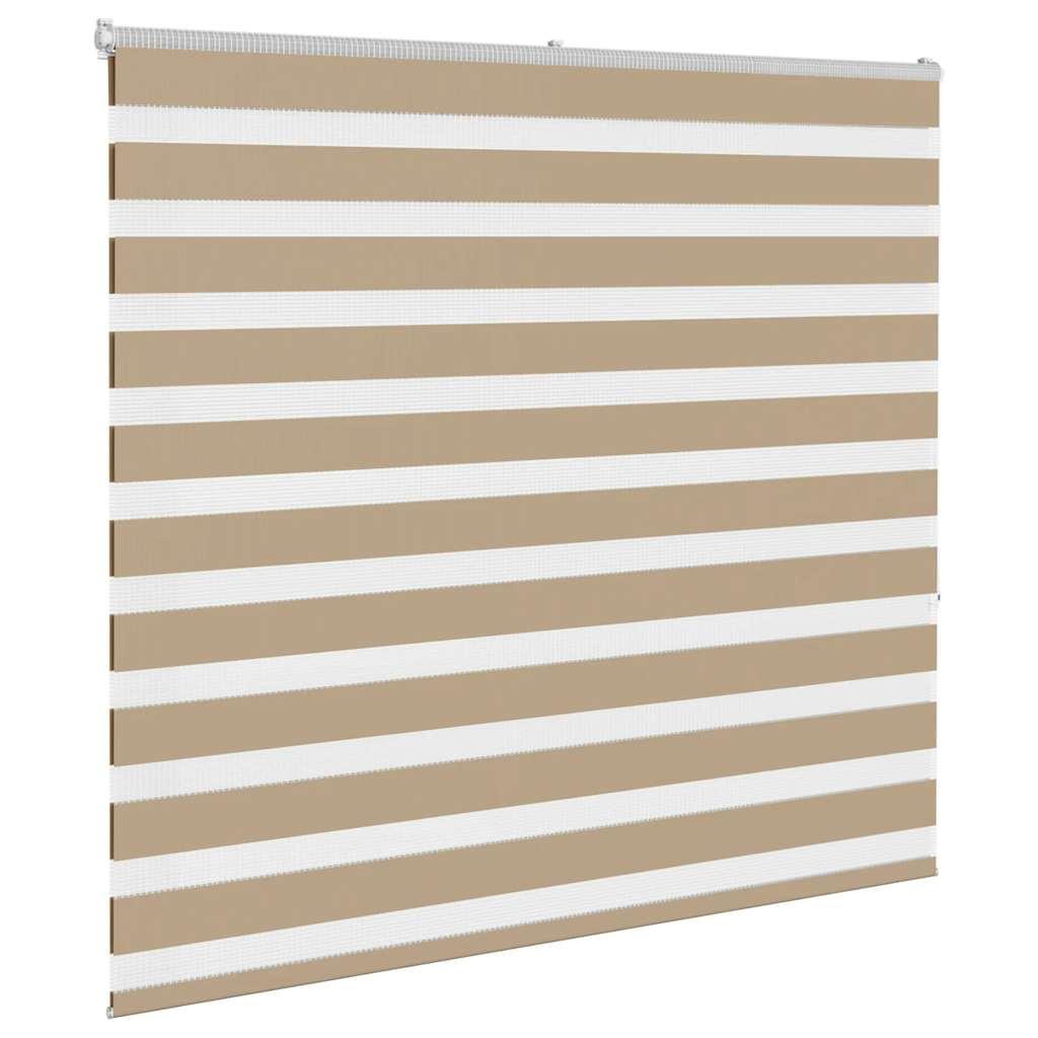 Voir la diapositive 3 : VIDAXL Store zebre marron sable largeur du tissu 160,9 cm polyester