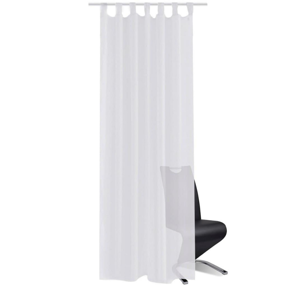VIDAXL Rideau fin Blanc 140x225 cm 2 pcs
