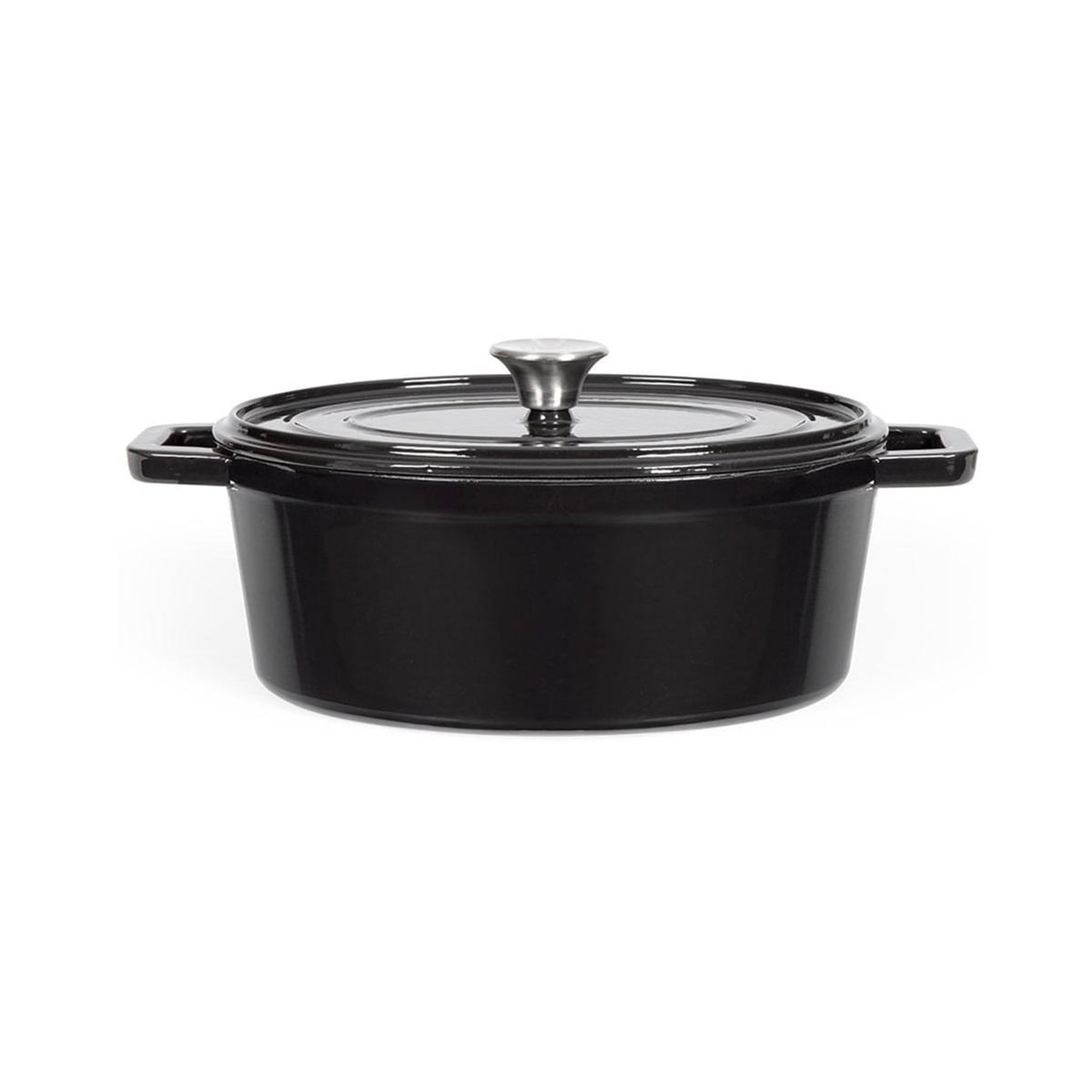 Voir la diapositive 2 : LIVOO Cocotte ovale en fonte 29cm noir - mep129n