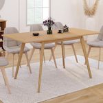 ID MARKET Table à manger extensible rectangle NOOR 4-8 personnes effet bois 110-150 cm