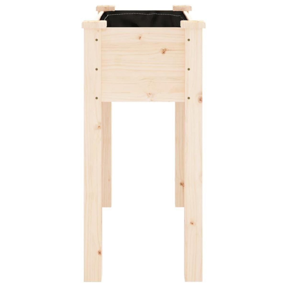 VIDAXL Jardiniere avec doublure 71x37x76 cm bois massif de sapin