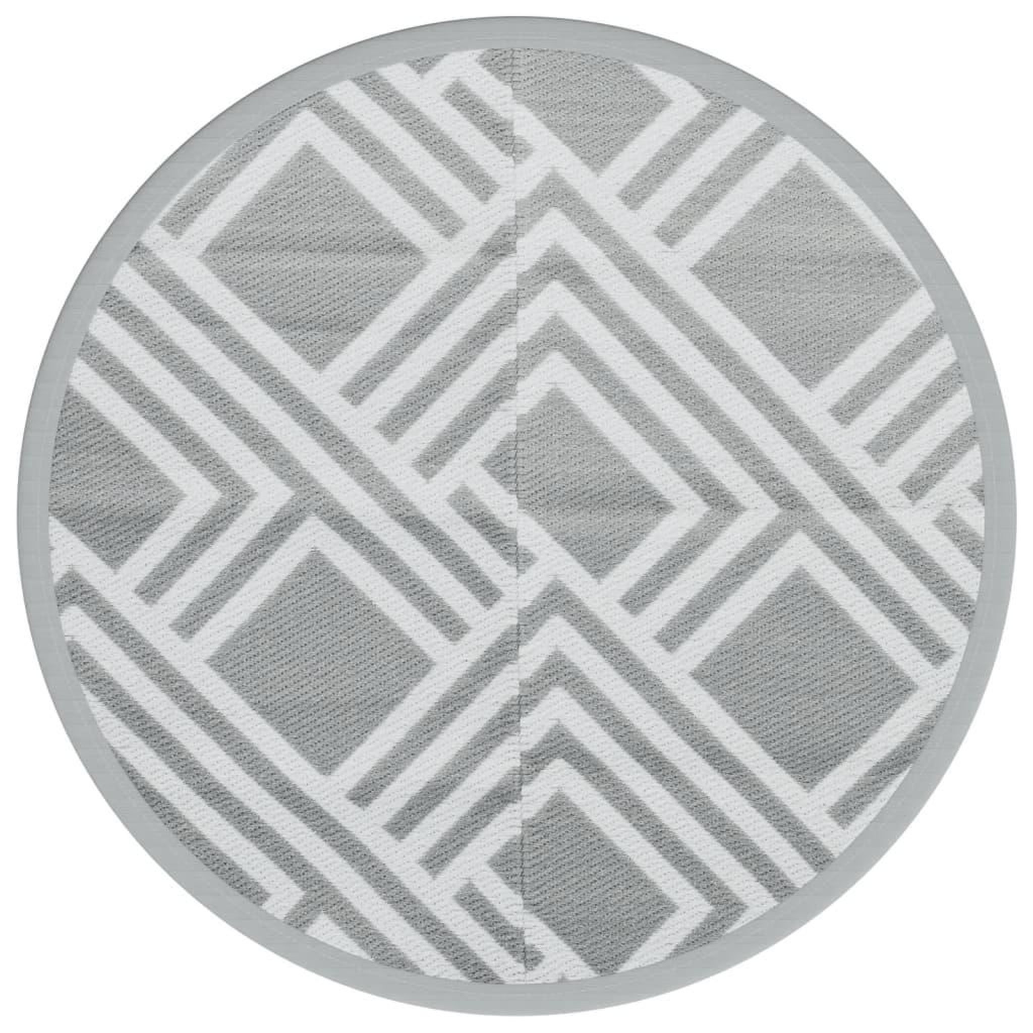 Voir la diapositive 2 : VIDAXL Tapis d'exterieur ARAKIL gris Ø120 cm PP
