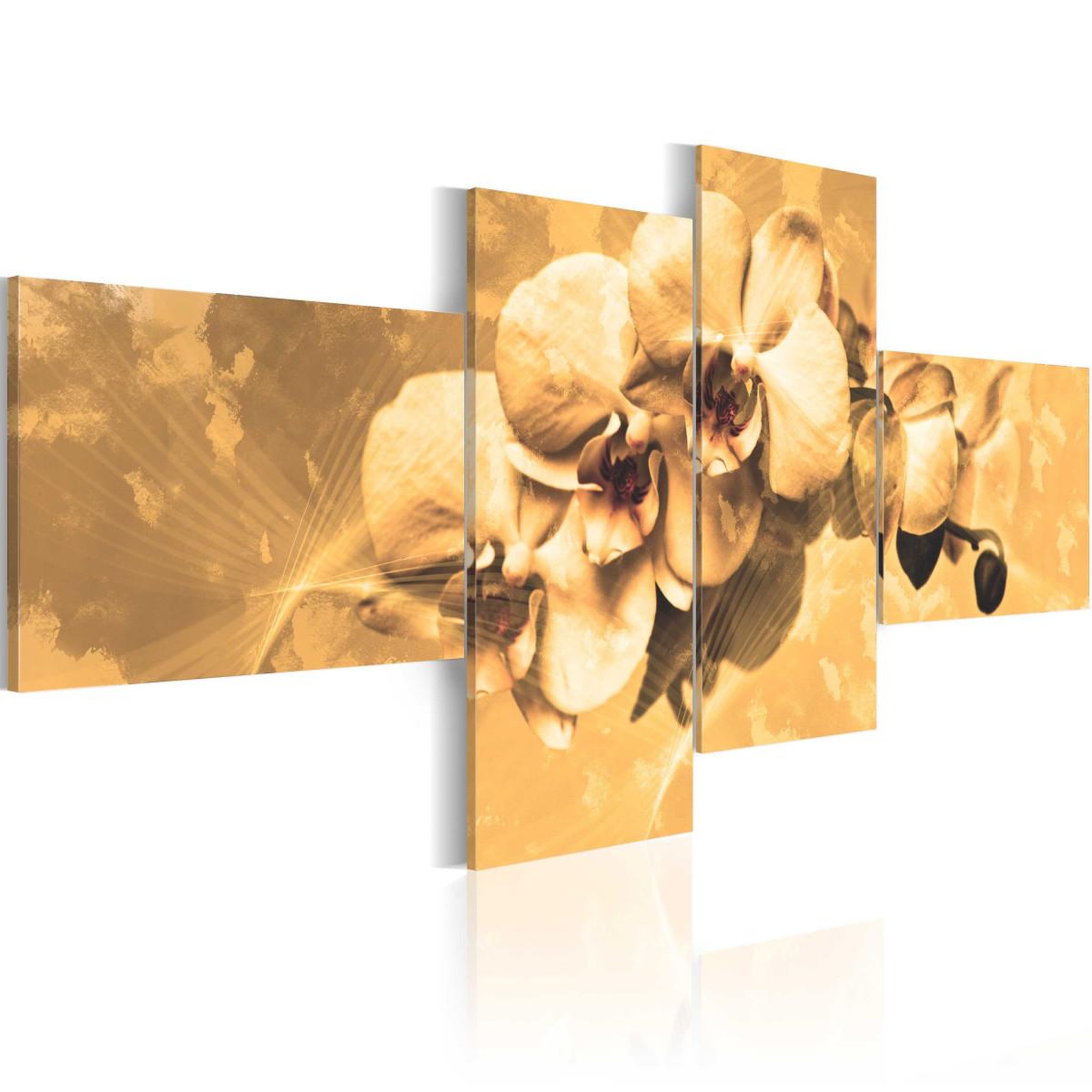 Paris Prix Tableau imprimé  orchidées en sépia. Coloris disponibles : Multicolore