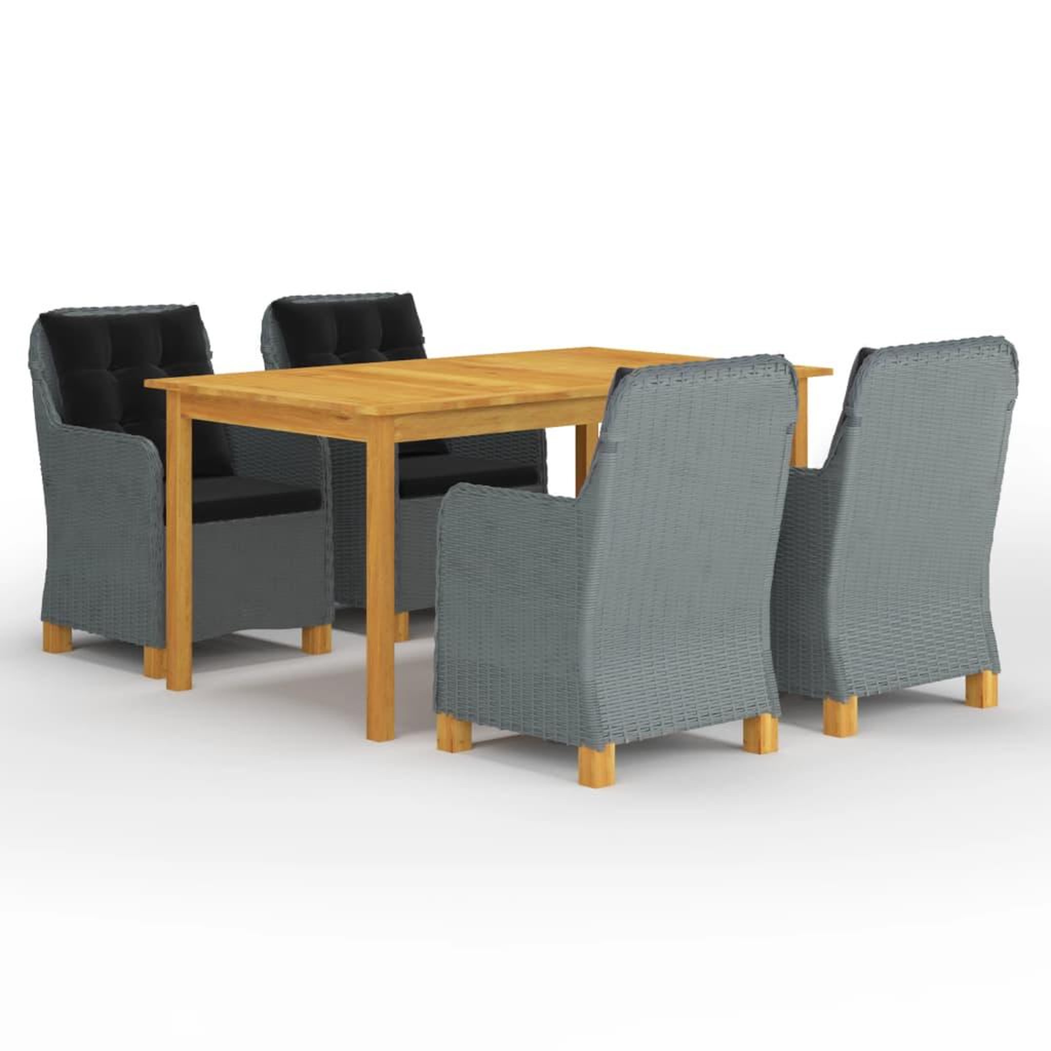 Voir la diapositive 1 : VIDAXL Ensemble a manger de jardin 5 pcs Gris clair