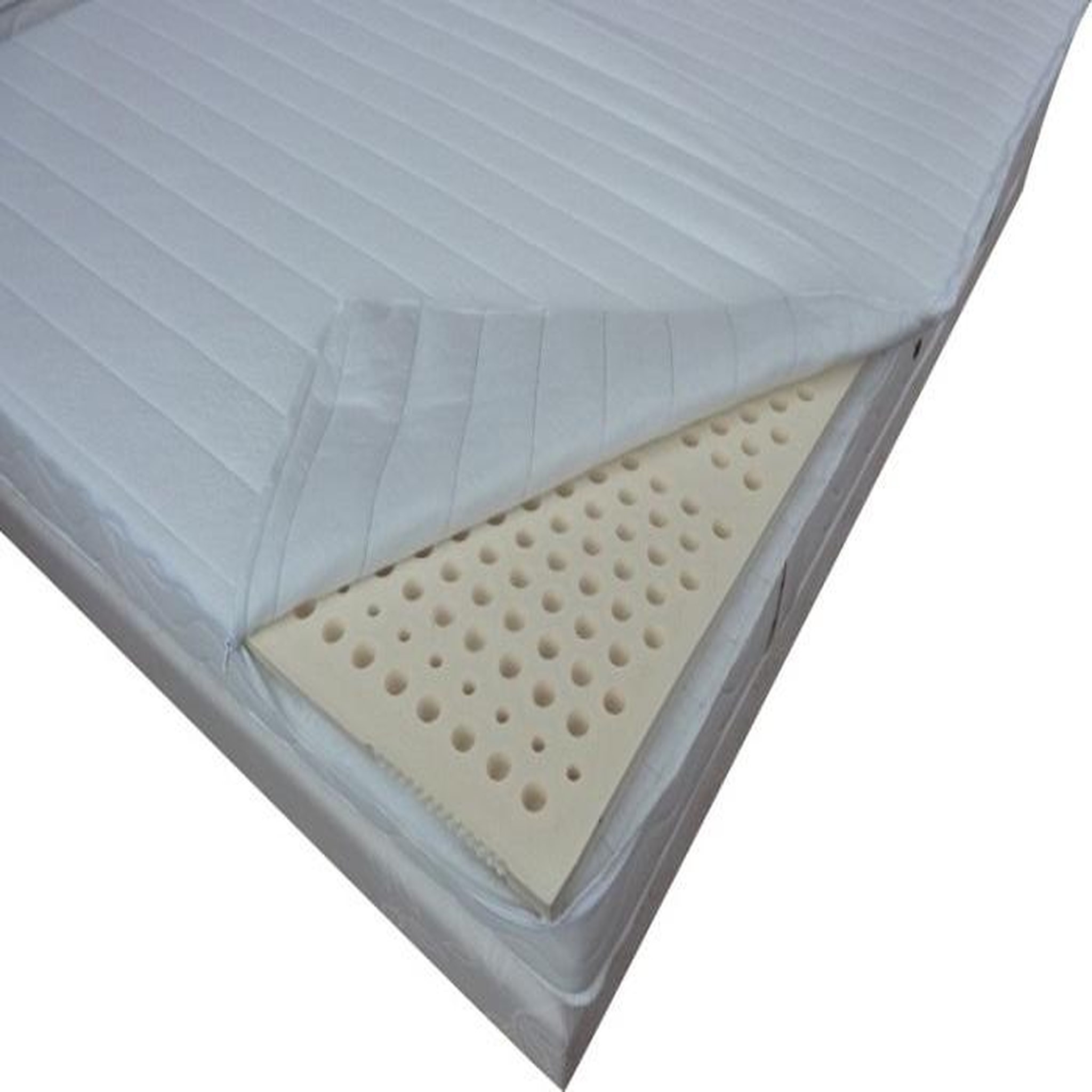 Voir la diapositive 3 : Surmatelas 3 zones 100% latex 160 x 200 cm